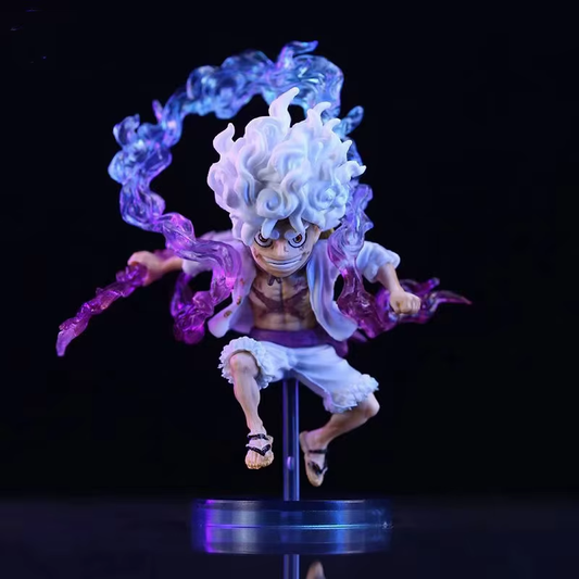 10cm Mini One Piece Luffy Gear 5 Action Figure - Sun God Nika Statue, PVC Model Doll for Collection and Gift for Kids
